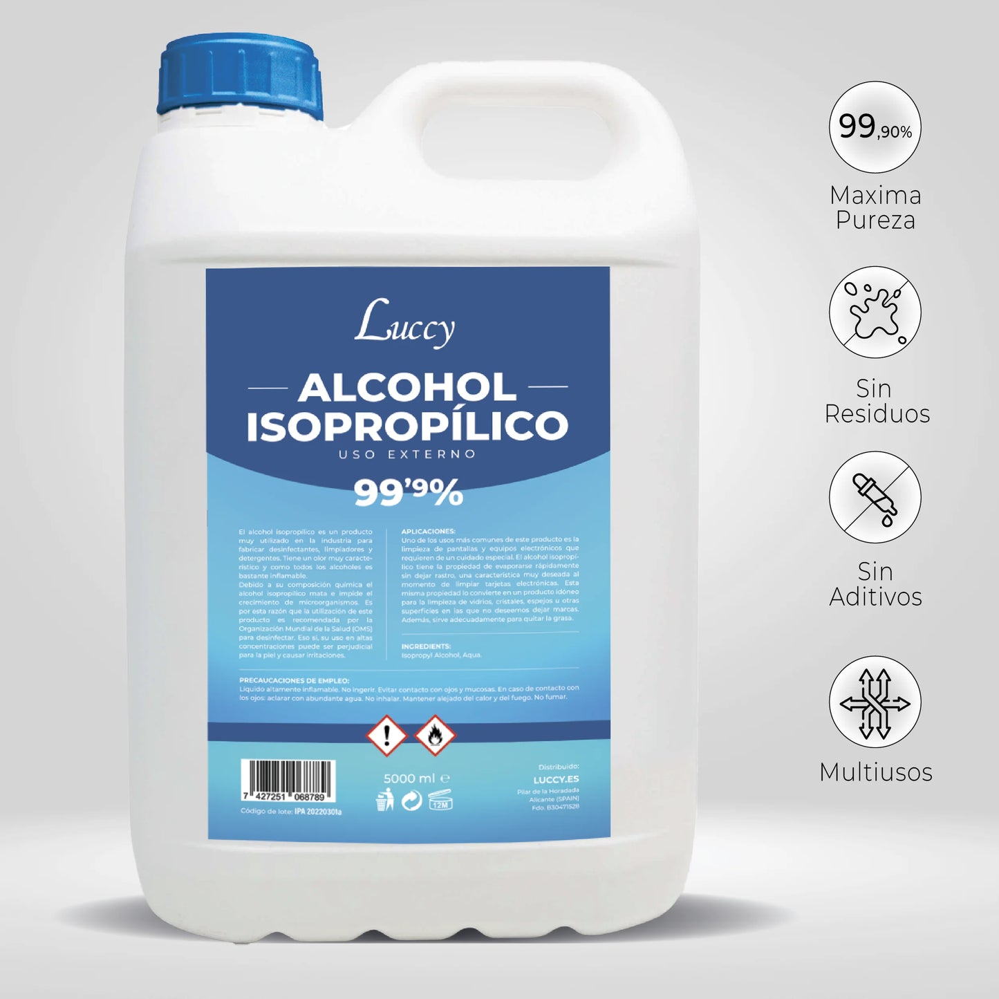 Isopropyl Alcohol 99,9% | Isopropanol, ideal electronic components cleaning, disinfection