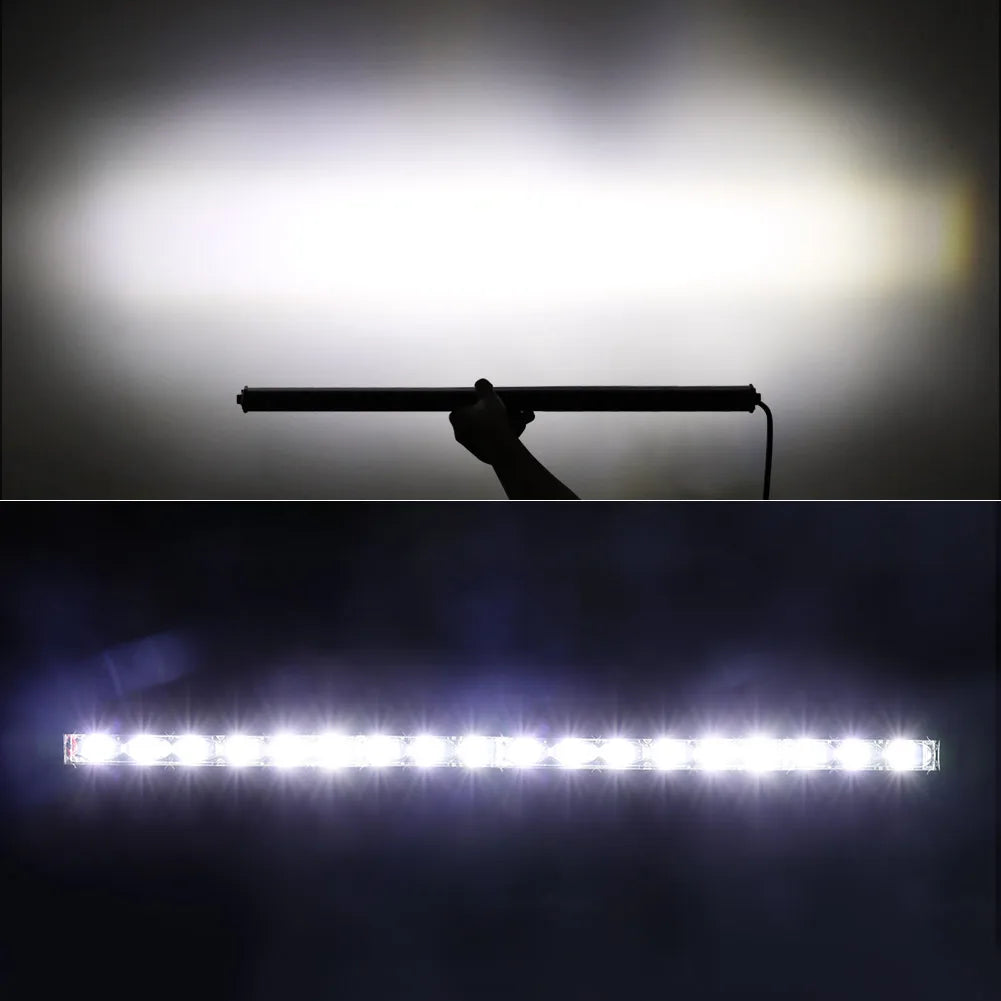 6D Ultra Strip LED Light Bar 8" 14" 20" inch Driving Fog Lamp Work Light 4x4 Led Bar for Motorcycle Offroad SUV ATV Tractor