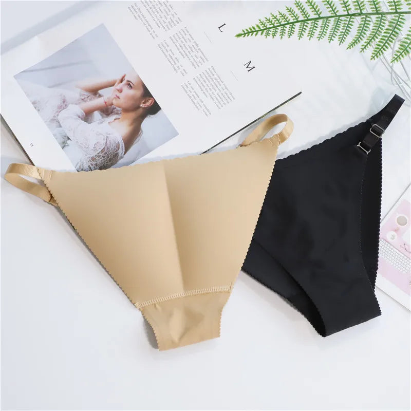 Seamless One-Piece Panties for Women's Hip-Lifting Butt Pads Sexy Fake Ass Brief Buttocks Enhancer Body Shapers Lingerie Thongs