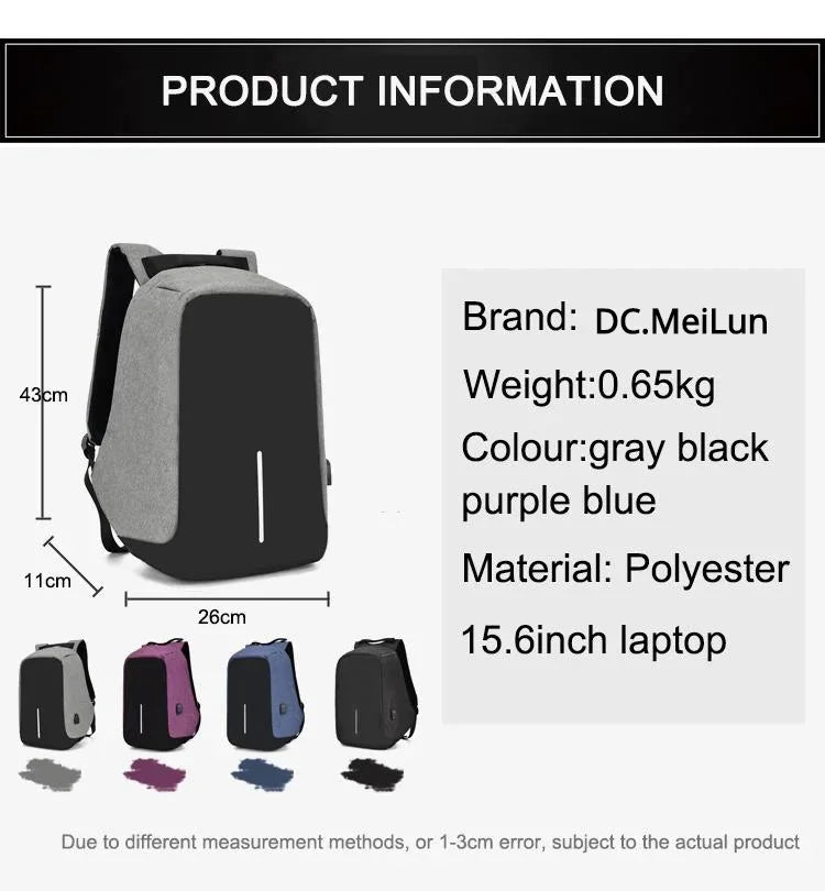 Anti-theft Backpack Bag 15.6 Inch Laptop Men Mochila Male Waterproof Back Pack Backbag Large Capacity School Backpack Designer