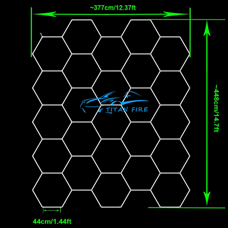 ZK20 Garage Light Hexagon Lights lamp 110V-240V Led Tube Honeycomb Ceiling Lighting For Auto Car Body Repair Led Workshop