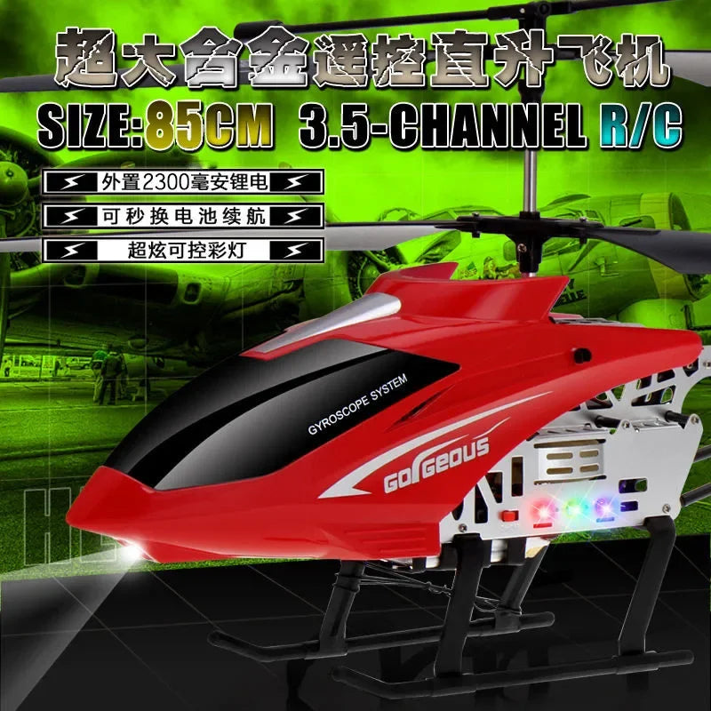 3.5CH 80cm High Quality Extra Large Remote Control Aircraft Crash-Resistant Remote Control  Outdoor Aircraft Helicopter