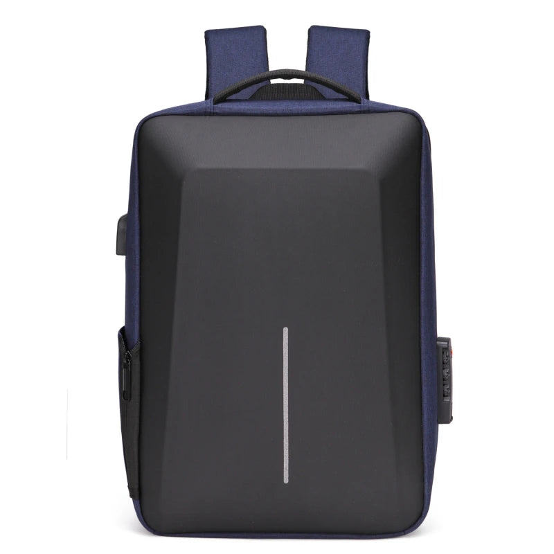 Men's Casual Hard Shell Backpack Anti-theft Backpack High Capacity Travel USB Charging Bag Fasion Business Computer Bag For Male