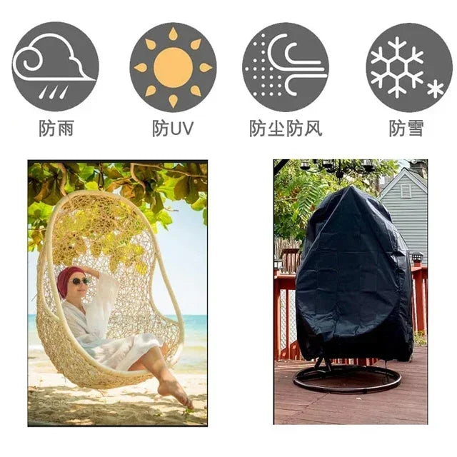 Chair Cover Anti-Dust Hanging Chair Cover Waterproof Protector Cover Hanging For Outdoor Swing Chair Hanging