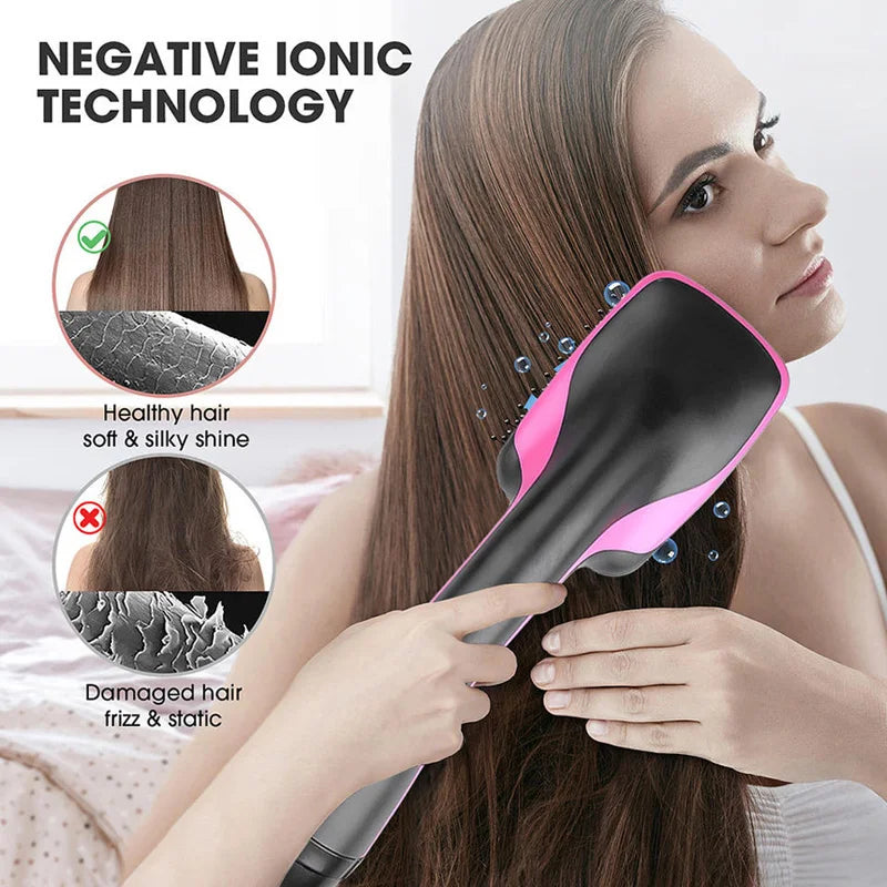 Hair Dryer One Step Electric Hot Air Brush Travel Hairdryer Hairbrush Professional Hair Straightening Hairbrush Styling Tool