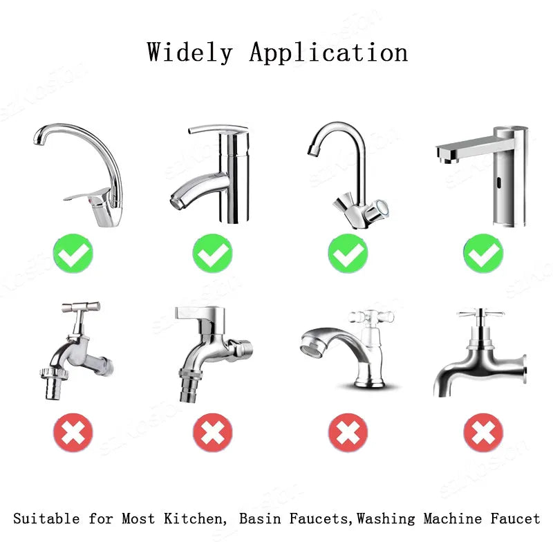 Rotatable Water tap nozzle 1080 Degree Dual mode stainless steel faucet extender For Kitchen Washbasin bathroom accessories