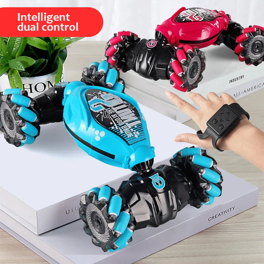 2024 Newest RC Stunt Car 2.4G Remote Control Cars RC Watch Gesture Sensor LED Rotation Gift Electronic Toy for Kids Boys