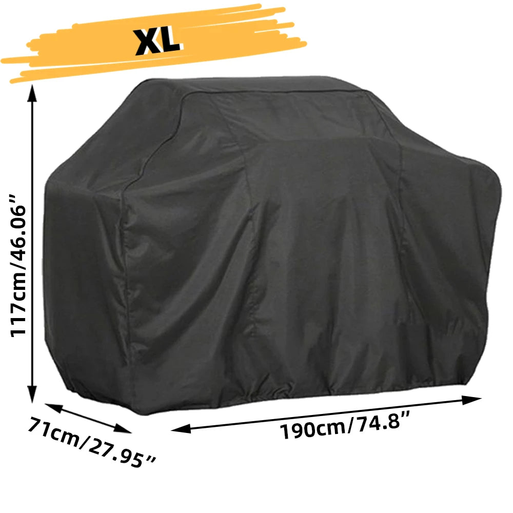 BBQ Cover Outdoor Dust Waterproof Weber Heavy Duty Grill Cover Rain Protective Outdoor Resistant Barbecue Charcoal Grill Cover