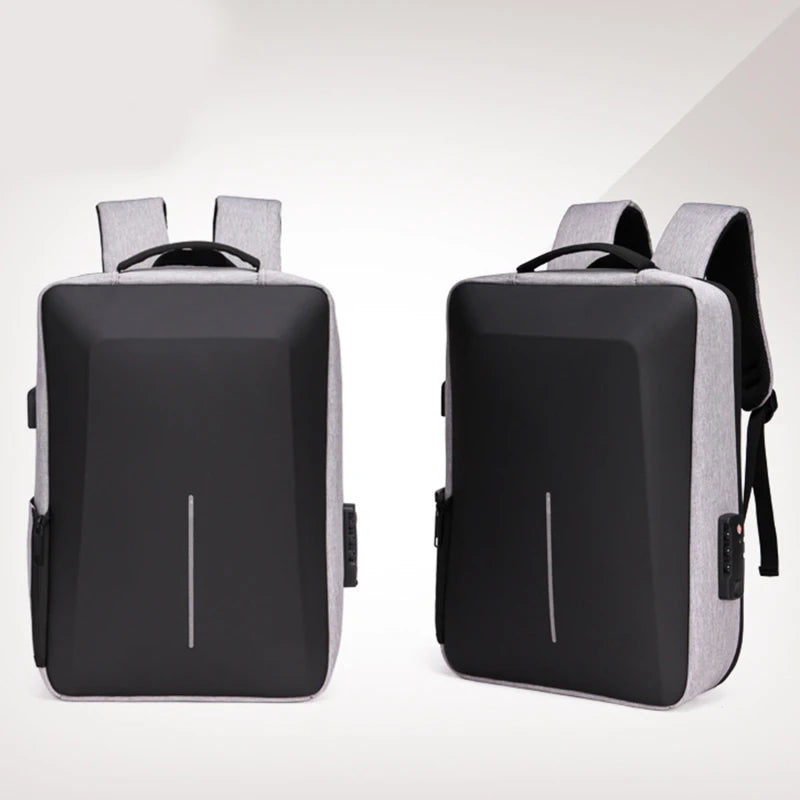 Men's Casual Hard Shell Backpack Anti-theft Backpack High Capacity Travel USB Charging Bag Fasion Business Computer Bag For Male