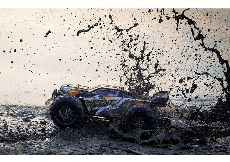 Rc Car Off Road 4x4 High Speed 75KM/H Remote Control Car with LED Headlight Brushless 4WD 1/16 Monster Truck Toys for Boys Gift