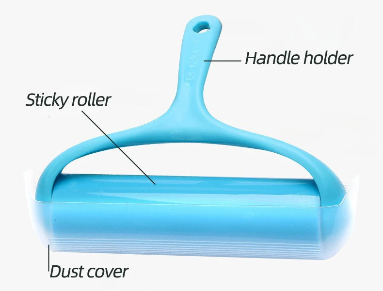 Silicone Drum Hair Sticking Device Reusable Dust Removal and Sticky Roller for Cleaning Clothes Carpets Beds Etc