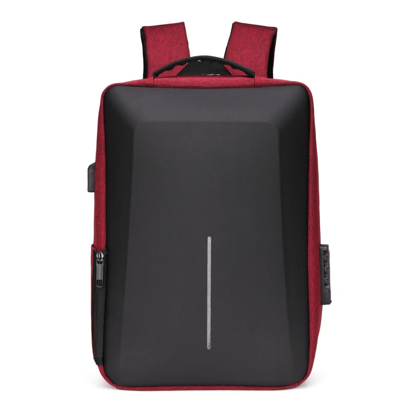 Men's Casual Hard Shell Backpack Anti-theft Backpack High Capacity Travel USB Charging Bag Fasion Business Computer Bag For Male