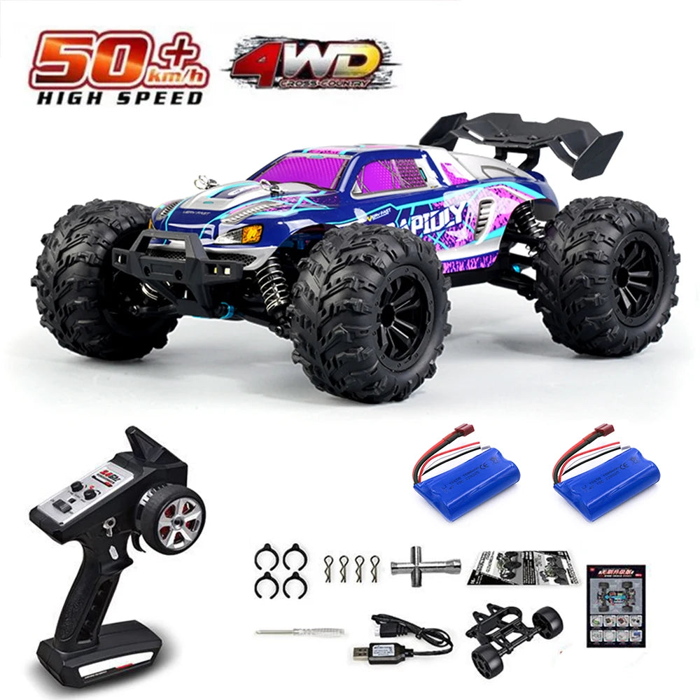 Rc Car Off Road 4x4 High Speed 75KM/H Remote Control Car with LED Headlight Brushless 4WD 1/16 Monster Truck Toys for Boys Gift