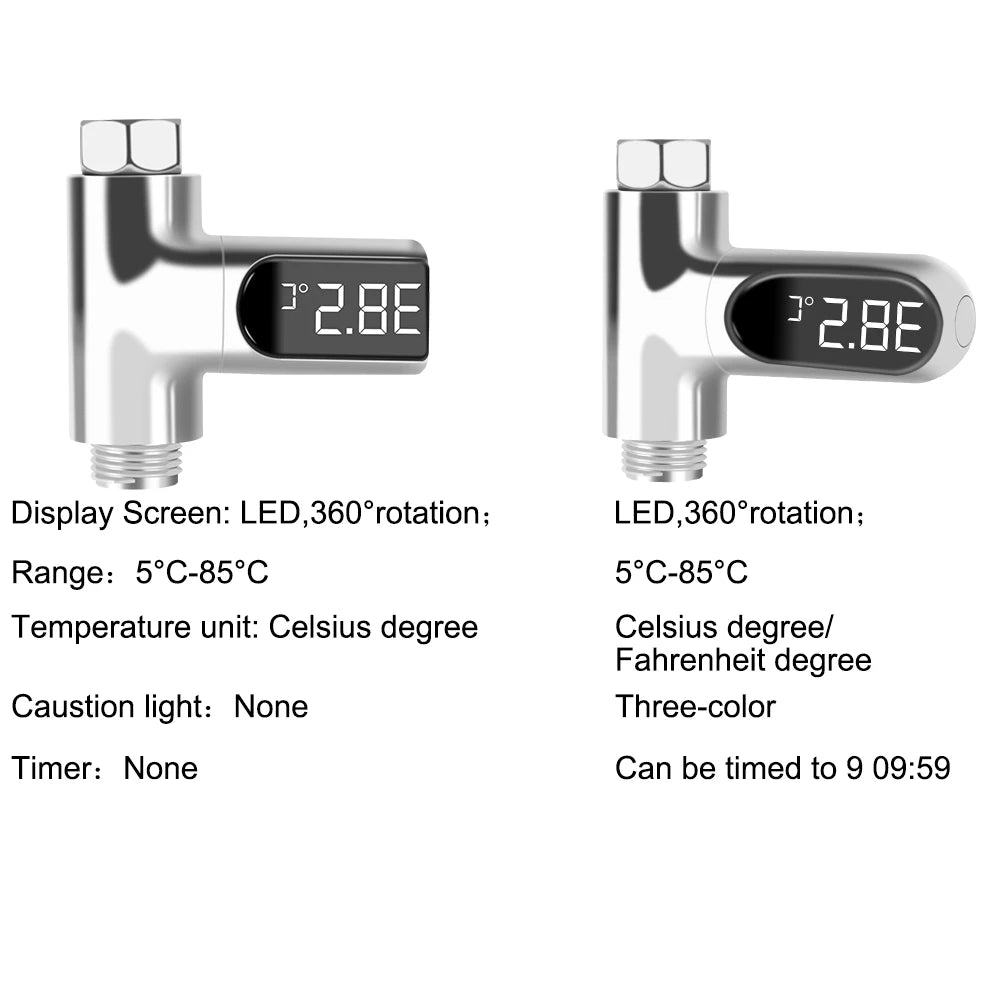 Hot Tub Water Temperature Monitor Electricity Home LED Display Shower Faucets Water Thermometer Bathing Temperature Meter