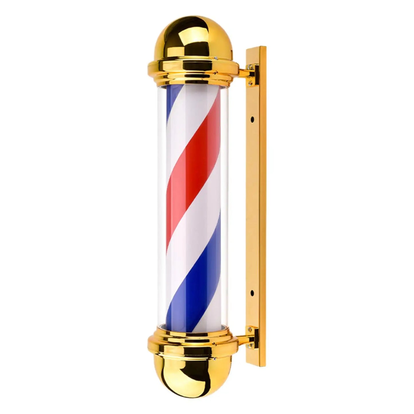 Barber Pole Light Wall Mount Wall Lamp Outdoor Rotating LED Stripes Light