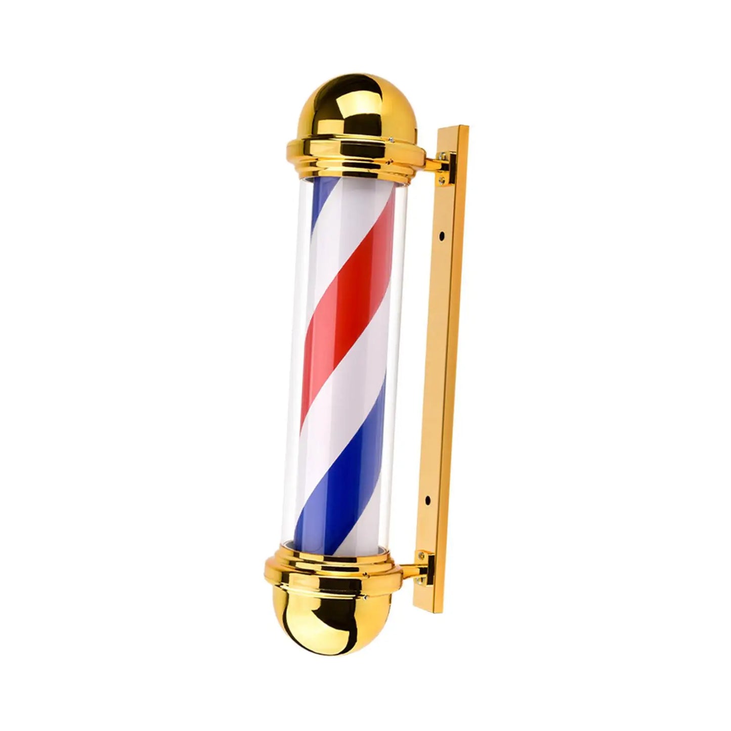 Barber Pole Light Wall Mount Wall Lamp Outdoor Rotating LED Stripes Light