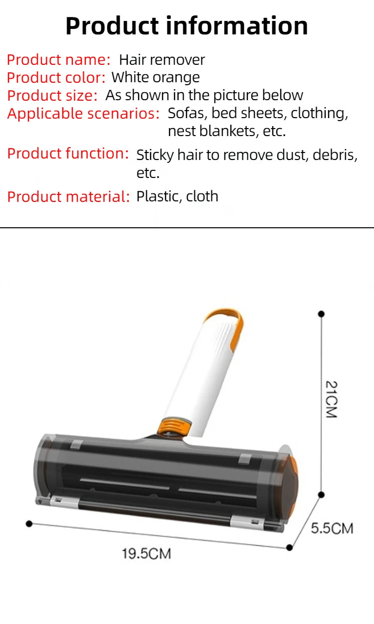 Multifunctional Pet Hair Removal Portable Washable Clothes Hair Remover Efficient Household Dog and Cat Roller Hair Stick Tool