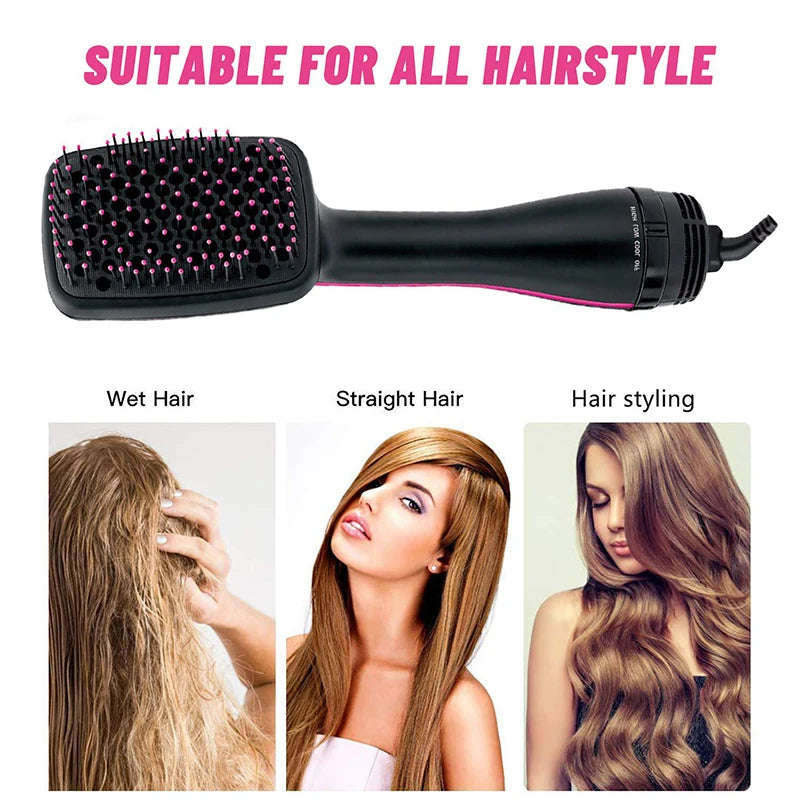 Hair Dryer One Step Electric Hot Air Brush Travel Hairdryer Hairbrush Professional Hair Straightening Hairbrush Styling Tool