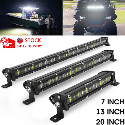 6D Ultra Strip LED Light Bar 8" 14" 20" inch Driving Fog Lamp Work Light 4x4 Led Bar for Motorcycle Offroad SUV ATV Tractor