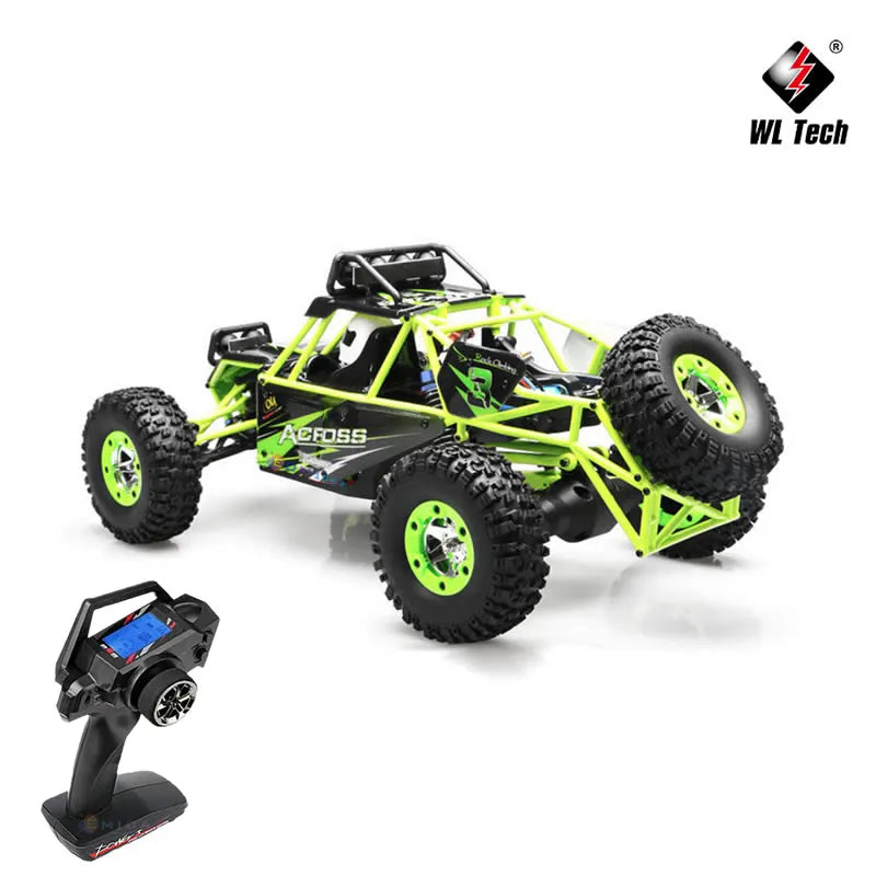 WLtoys 12428 1:12 4WD RC Racing Car High Speed Off-Road Remote Control Alloy Climbing Truck LED Light Buggy Boys Toys Kids Gift