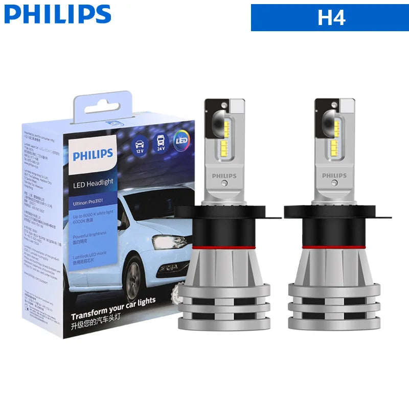 Philips Ultinon Pro3101 H1 H4 H7 H11 HB3 9005 HB4 9006 HIR2 9012 LED Car Head Light 6000K Bright White Original LED Fog Lamps