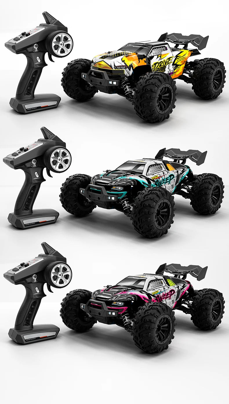 Rc Car Off Road 4x4 High Speed 75KM/H Remote Control Car with LED Headlight Brushless 4WD 1/16 Monster Truck Toys for Boys Gift