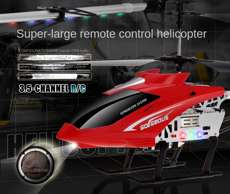 3.5CH 80cm High Quality Extra Large Remote Control Aircraft Crash-Resistant Remote Control  Outdoor Aircraft Helicopter