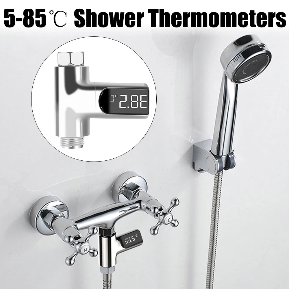 Hot Tub Water Temperature Monitor Electricity Home LED Display Shower Faucets Water Thermometer Bathing Temperature Meter