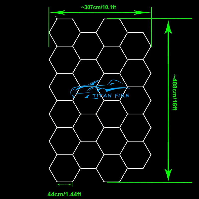 ZK20 Garage Light Hexagon Lights lamp 110V-240V Led Tube Honeycomb Ceiling Lighting For Auto Car Body Repair Led Workshop