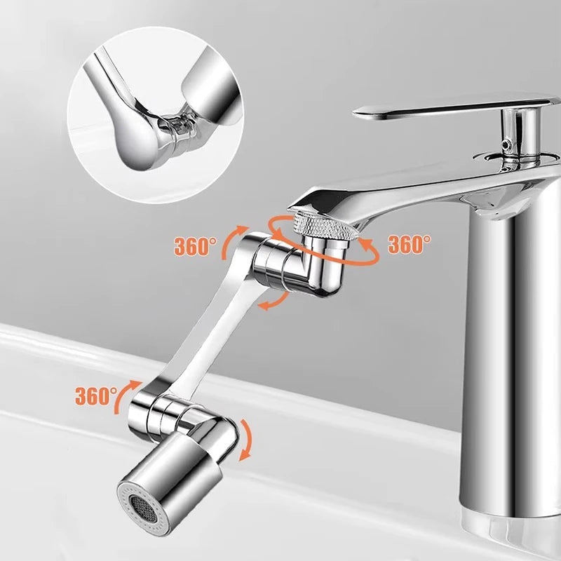 Rotatable Water tap nozzle 1080 Degree Dual mode stainless steel faucet extender For Kitchen Washbasin bathroom accessories