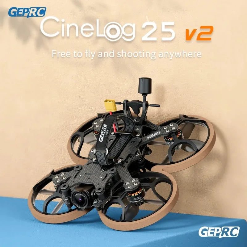 GEPRC Cinelog25 V2 HD O3 with GPS FPV TAKER G4 35A AIO 1404 4500KV Motor BNF with Mini Video Freestyle RC GPS Cinelog 25