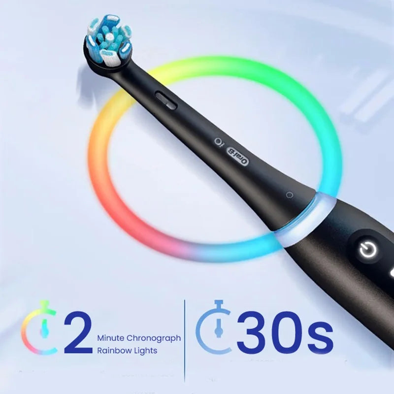 Oral B iO5 Smart Electric Toothbrush Rechargeable Bluetooth 5 Mode with Brush Head Travel Box for Adult Deep Clean Gum Care