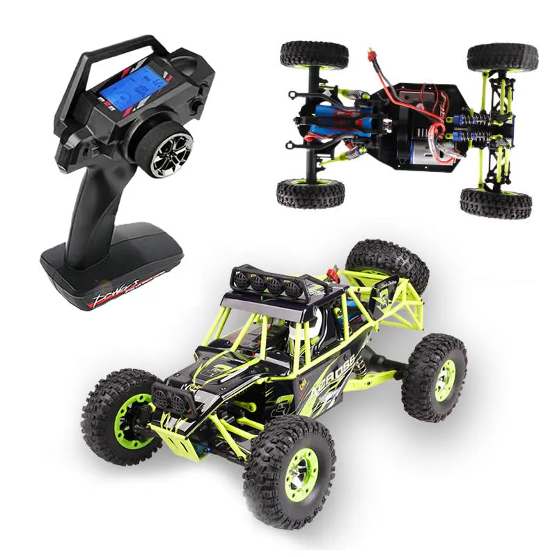 WLtoys 12428 1:12 4WD RC Racing Car High Speed Off-Road Remote Control Alloy Climbing Truck LED Light Buggy Boys Toys Kids Gift