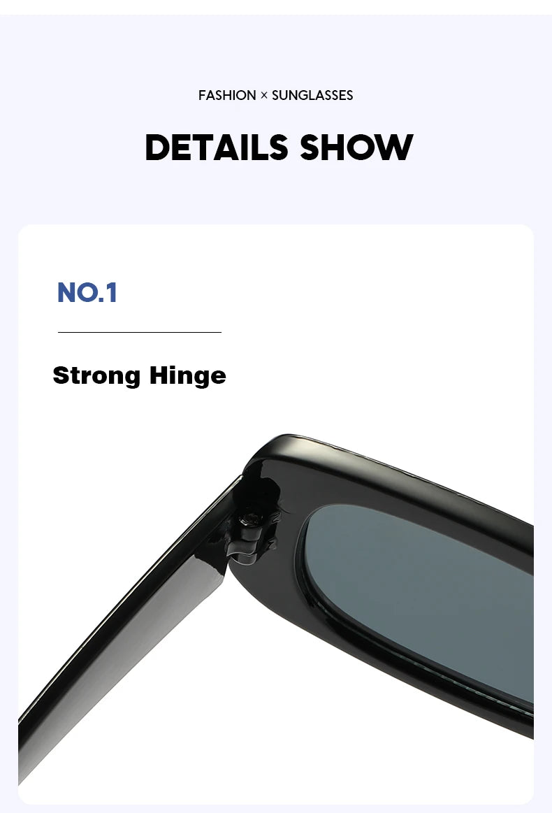 Black Square Sunglasses Men Rectangle Small Sun Glasses Male Retro Black Lens Driving Fishing Oculos UV400