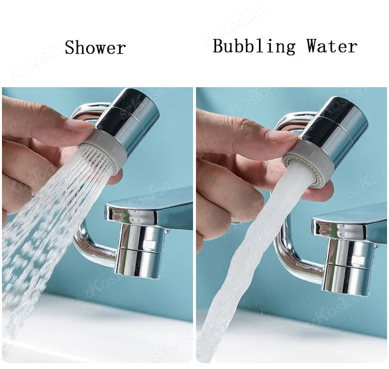 Rotatable Water tap nozzle 1080 Degree Dual mode stainless steel faucet extender For Kitchen Washbasin bathroom accessories