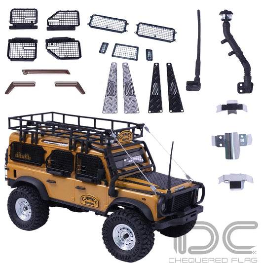 FMS FCX24M First Generation Defender D90 D110 KIT Accessories 1/24 RC Car Vehicle Upgrade Simulation Protection Armor Decoration