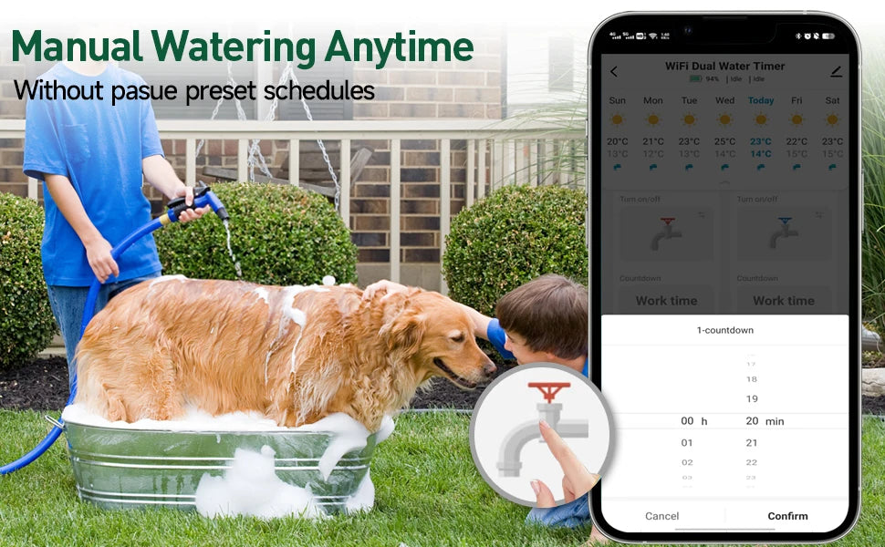 Insoma Automatic Water Timer with Gateway 2 Ways Garden Irrigation Watering System Sprinkler Programmer Tools support Alexa