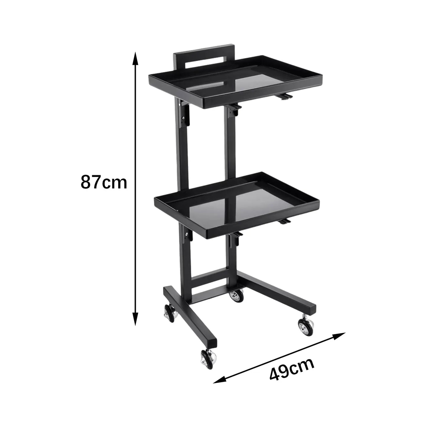 Salon Rolling Cart Tray Hairstylist Tray Rolling Cart Storage Stand Removable Multipurpose Barbershop Trolley for SPA Barber