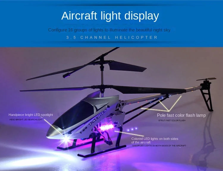 3.5CH 80cm High Quality Extra Large Remote Control Aircraft Crash-Resistant Remote Control  Outdoor Aircraft Helicopter