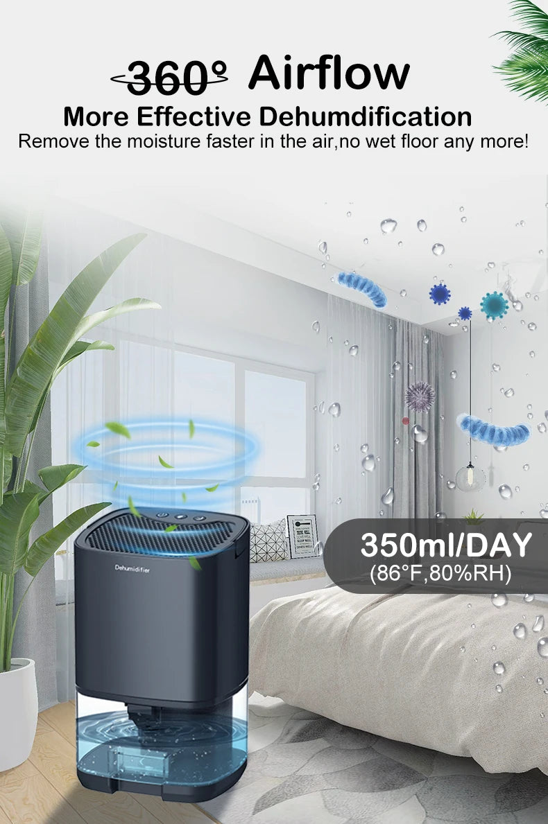 Air Dehumidifier Portable Mute Moisture Absorbers Machine Air Dryer For Home Bedroom Office Kitchen Deodorizer Dryer EU/US plug