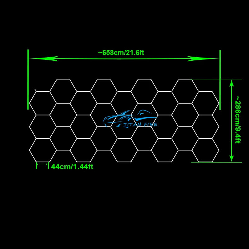 ZK20 Garage Light Hexagon Lights lamp 110V-240V Led Tube Honeycomb Ceiling Lighting For Auto Car Body Repair Led Workshop