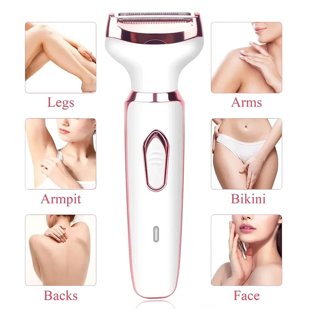 4 in 1 Women Electric Epilator Bikini Eyebrow Nose Lady Trimmer Body Facial Hair Removal Face Shaver Painless Epilator Gifts