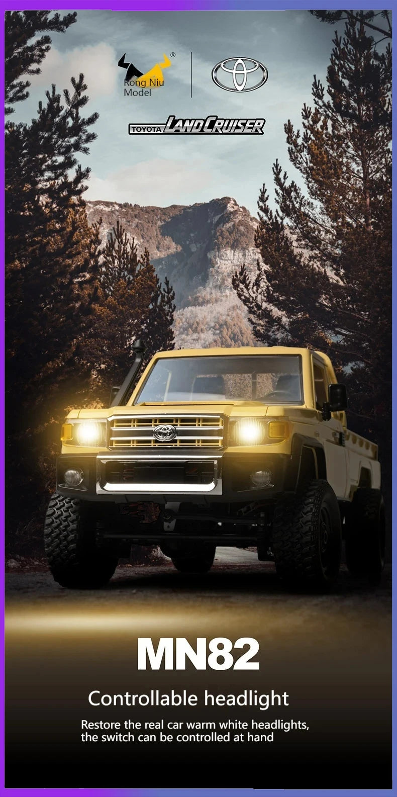 MN82  four-drive remote control off-road vehicle 1:12 RC Toyota Crawler CAR Land Patrol pickup climbing model toy Christmas gift