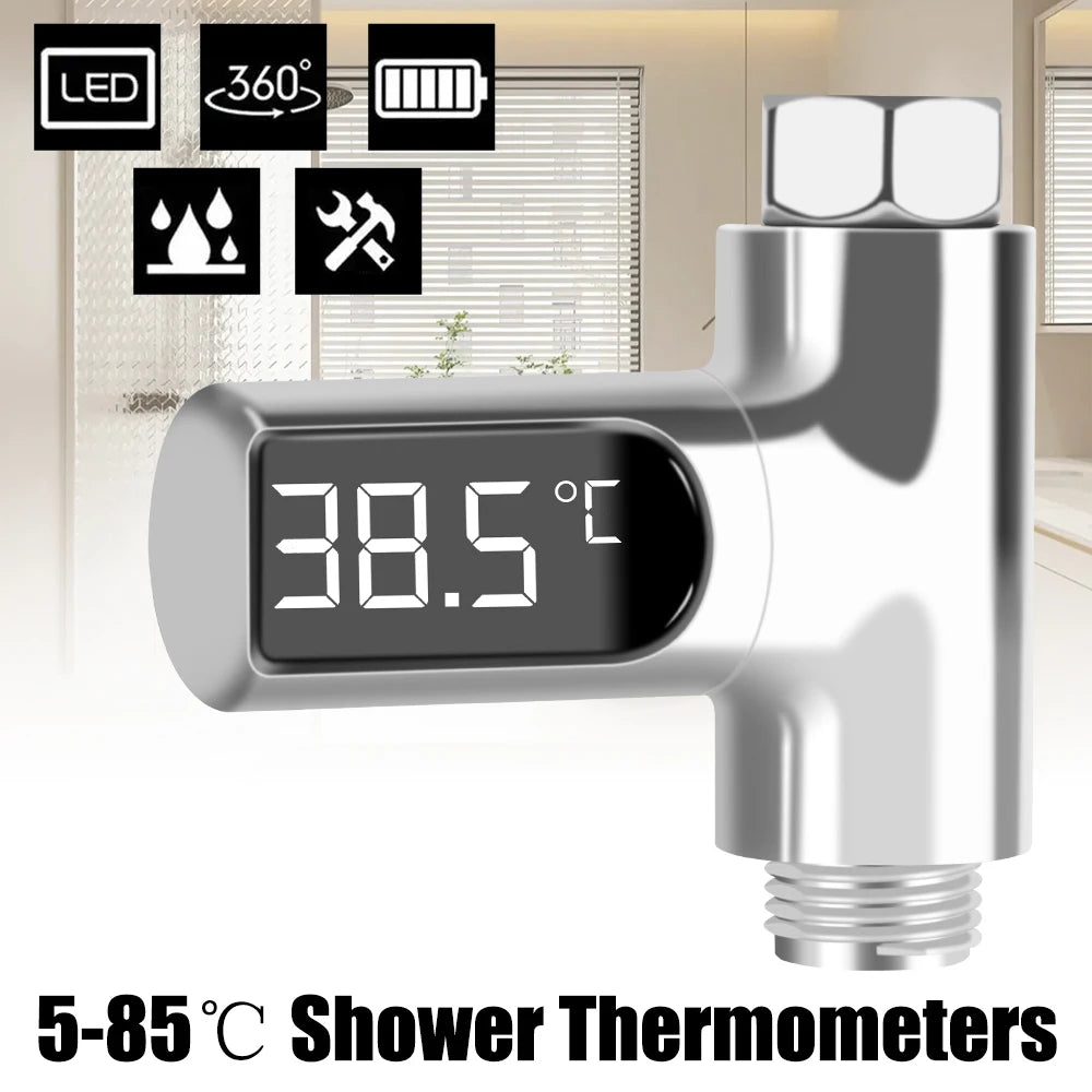 Hot Tub Water Temperature Monitor Electricity Home LED Display Shower Faucets Water Thermometer Bathing Temperature Meter