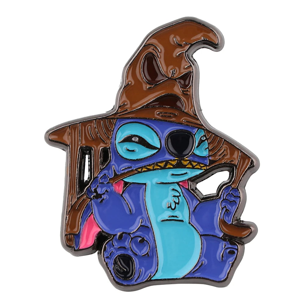 Stitch Animated Enamel Pins Cool Character Brooch Clothing Backpack Lapel Badges Fashion Jewelry Accessories For Friends Gifts