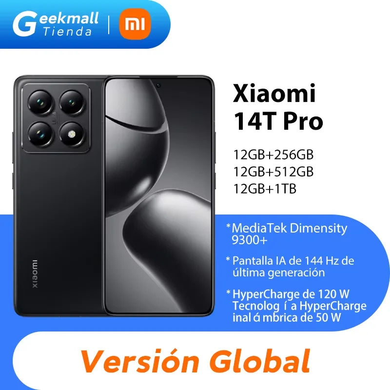 Global Version Xiaomi 14T Pro 5G Global Version 50MP Leica Camera MediaTek Dimensity 9300+ 6.67'' 144Hz AMOLED 120W HyperCharge