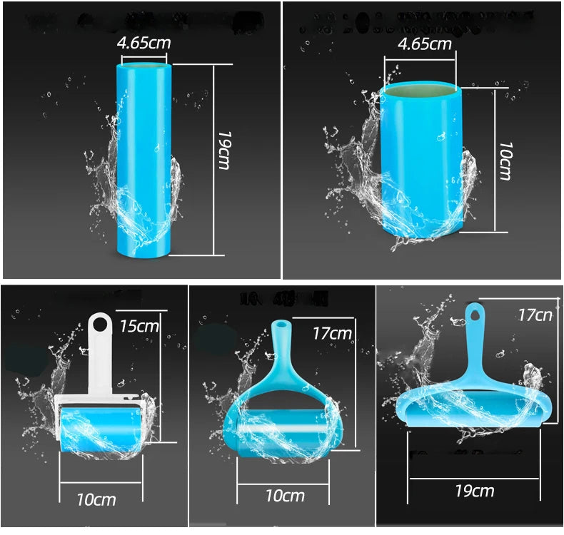 Silicone Drum Hair Sticking Device Reusable Dust Removal and Sticky Roller for Cleaning Clothes Carpets Beds Etc